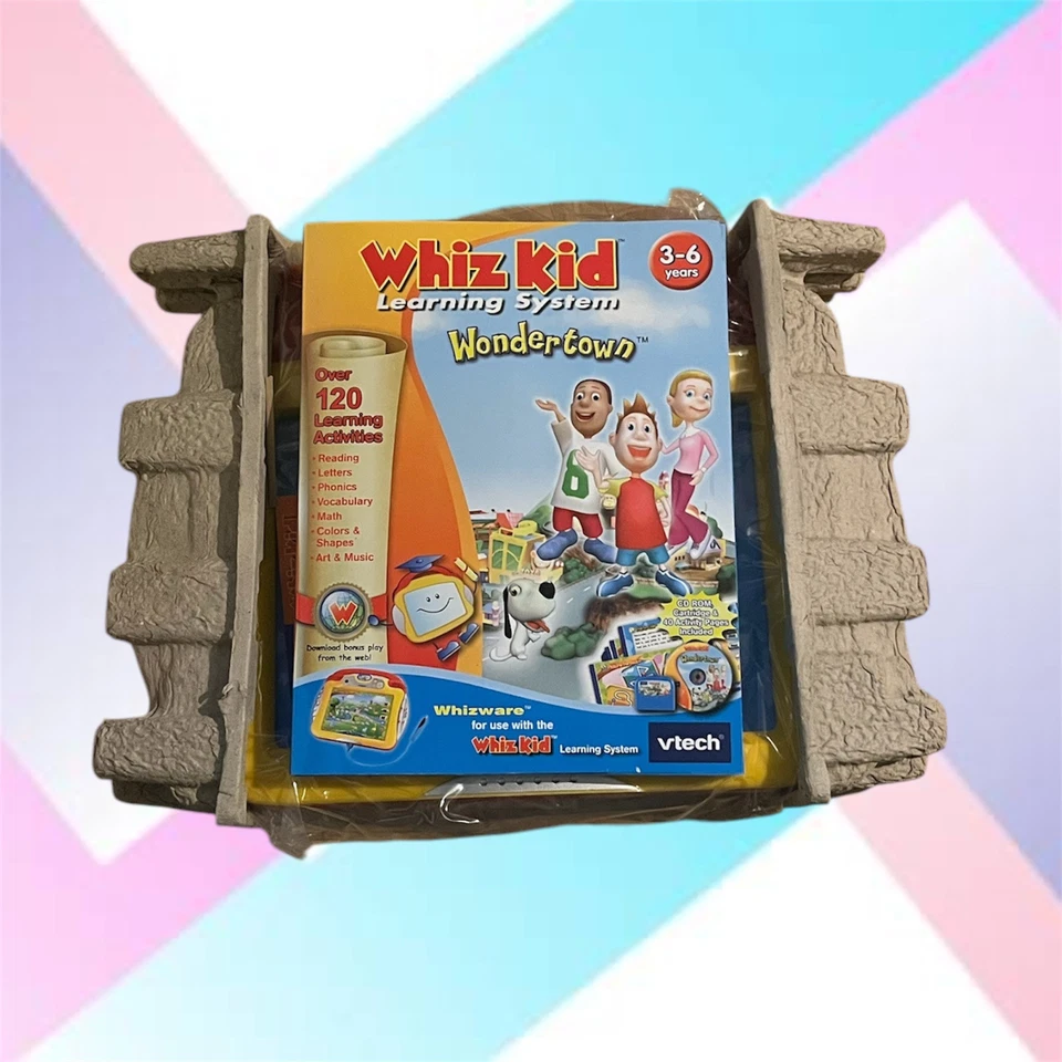 VTech Whiz Kid Wondertown  Learning System w/ CD & Cartridge New Open Box - Image 3 of 4