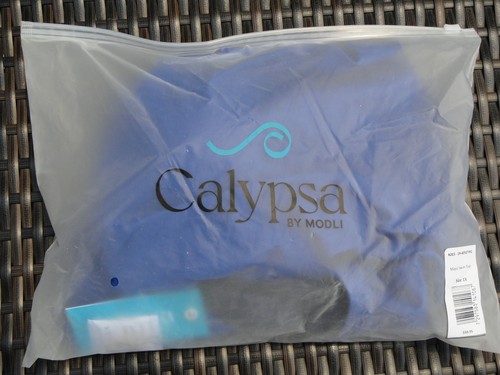 Costume da bagno Calypsa Modli Plus Maya blu racerback tankini con reggiseno donna taglia 1X - Foto 11 di 13
