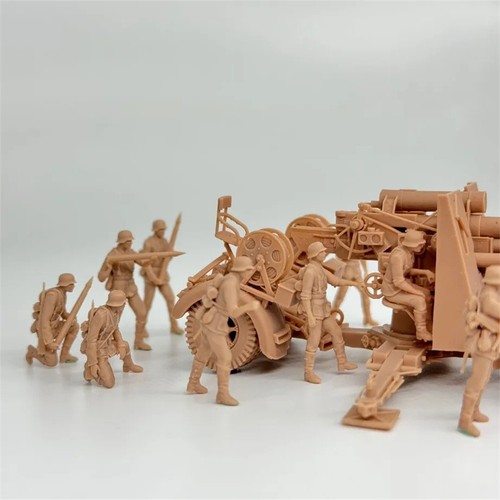 1/72 Scale Resin Model Flak 88 Antiaircraft  11 soldiers Miniature Diorama - Picture 5 of 6