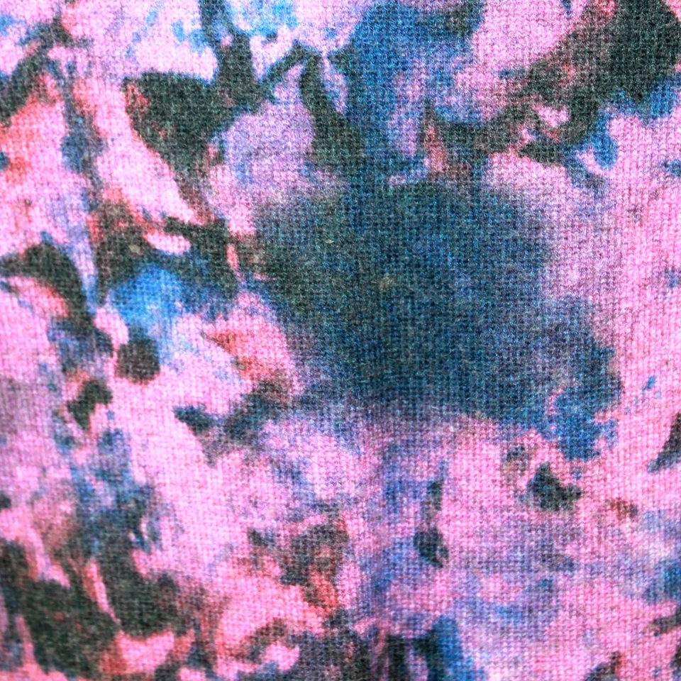 Suéter Otoño Cachemira 100% Cachemira Tie-Dye Acogedor Preppy Cuello Redondo Grande Foto 4 de 4