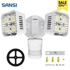 SANSI 3400LM Motion Sensor LED Security Light Outdoor 30W IP65 Waterproof Lamp