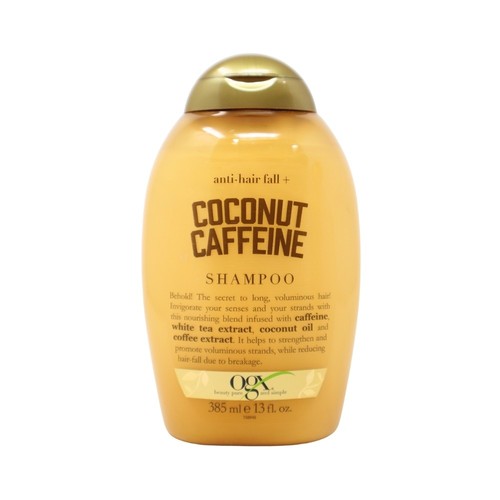 OGX Anti-Hair Fall + Coconut Caffeine Strengthening Shampoo & Conditioner, 10 Oz - Picture 2 of 5