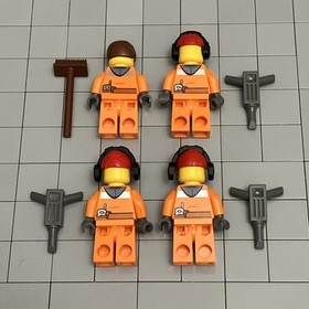 lego minifigures from set 60073 Lot Of 4 service truck D2 28