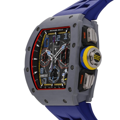 Richard Mille RM65-01 Fendu Chrono Squelette Gris Carbone Montre Auto RM65-01 FQ - Photo 2 sur 6