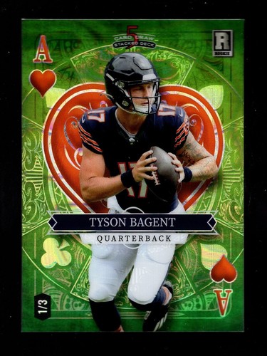 2023 WILD CARD 5 CARD DRAW STACKED DECK ACE TYSON BAGENT RC 1/3 BEARS
