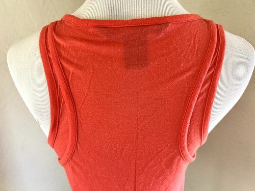 MARC BY MARC JACOBS Vintage Coral Red Modal Silk Tank Top Sleeveless Shirt M - Picture 6 of 10