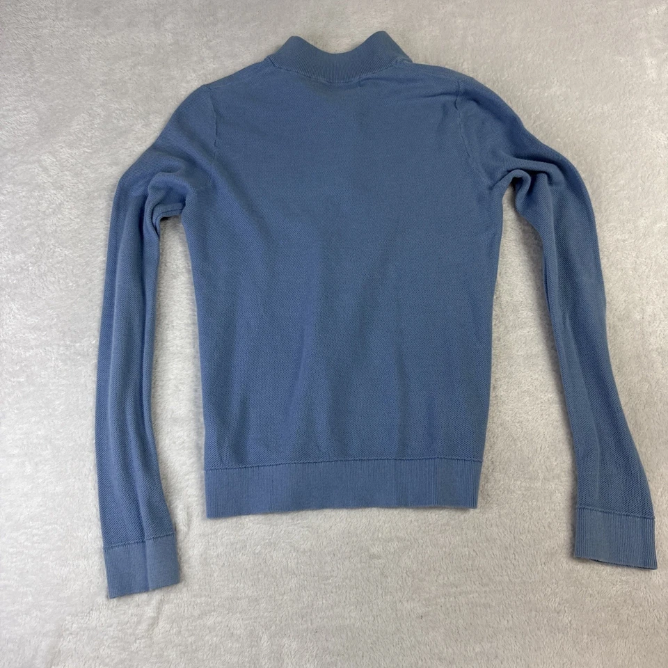 Suéter juvenil Vineyard Vines 1/4 zíper G (16) logotipo azul claro baleia - Imagem 3 de 4