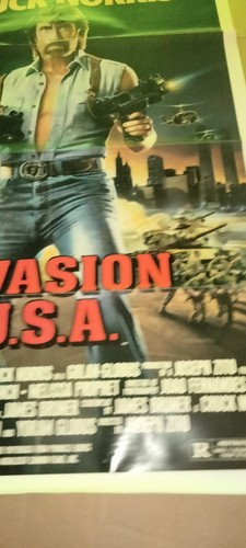 Invasion U.S.A (1985) One Sheet Movie Poster - 27 x 41 S/S- -Chuck Norris - Picture 4 of 24