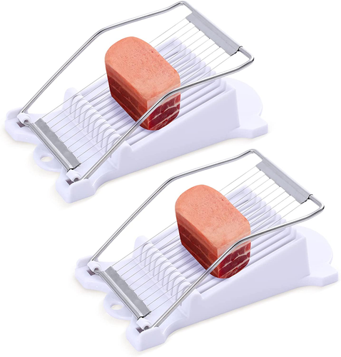 2 Pack Luncheon Meat Slicer, Egg Slicers,Strawberry Slicer,Stainless Steel Wire, - Bild 11 von 12