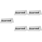 5 Pack Table Sign with Stands Wedding Wear-resistant Reserved Tent-shaped
