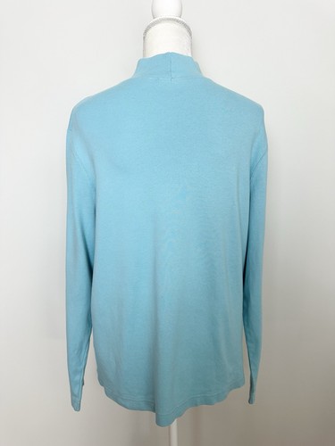 Croft & Barrow Stretch Damen Mock Neck Shirt Größe XL Blau Langarm - Bild 7 von 13