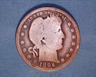 1894 BARBER25C QUARTER    UNGRADED ~605-6