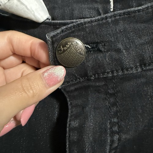 Free People Women Low Rise Raw Hem Bell Flare Leg Denim Jeans Black Size 25 - Bild 3 von 11