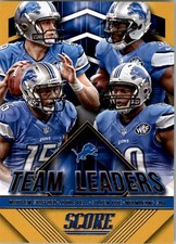 2015 Score Team Leaders Gold Golden Tate Bell Matthew Stafford Ndamukong Suh FB