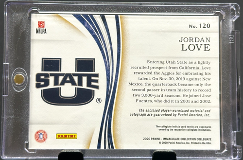 JORDAN LOVE 2020 Immaculate RPA Rookie Patch Auto /99 Player-Worn/Used RC - Picture 2 of 3
