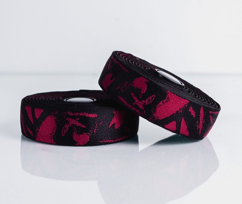 BTP Bicycle Handlebar Tape Woven GRAFY BLACK/RED Road Touring MTB Bikes - Picture 3 of 7