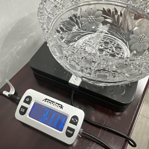 American Brilliant Cut Glass Bowl ABP Vintage 8” Diameter 4” High - Picture 10 of 12