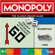 Monopoly Board Game | Classic Game with Storage Tray and Larger Tokens | Ages 8+