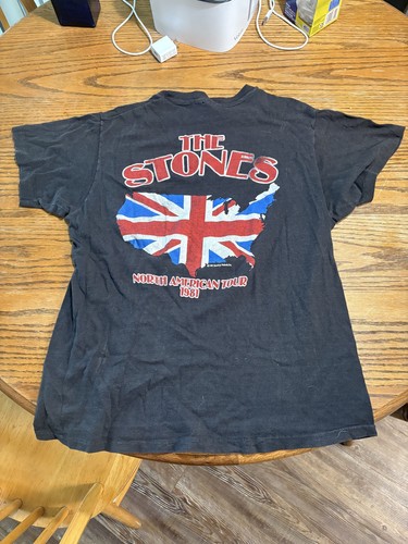Vintage Rolling Stones North American Tour 1981 T-Shirt Gr. M Herren Hanes