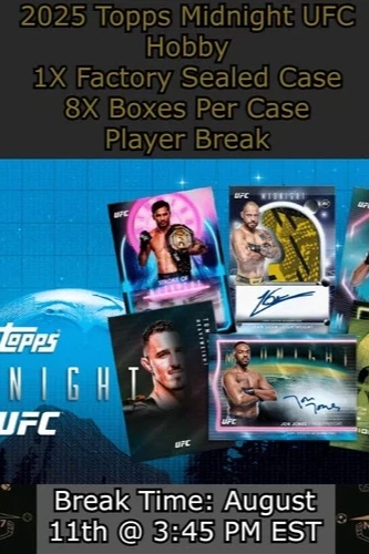 2025 Topps Midnight UFC Hobby - 1X Case Player BREAK #6