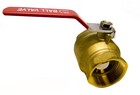 2" Brass Ball Valve - Full Port 600WOG, w/Red Handle