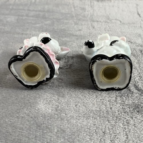 Vintage Pig Salt And Pepper Shaker Set Retro Kitsch With Stoppers Whimsical - Picture 10 of 19