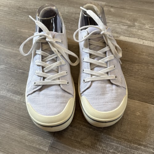 Keen Women’s Elsa Sneakers Shoes Light Gray Canvas Lace Up Size 11
