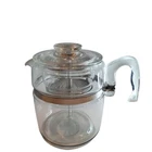 Pyrex Flameware 9 Cup Percolator Complete #7759 One Minor Lid Lip Chip See Pics