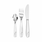 HABA Besteck Dino, 3-tlg., Gabel, Löffel, Messer, Kinder, Besteckset, 2012819005