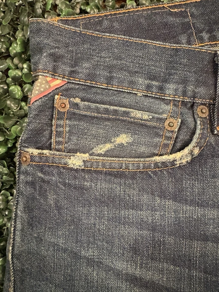 Jeans Ralph Lauren Denim Supply 36x32 corte cónico lavado oscuro Foto 3 de 4