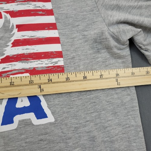 American Dream Team Network Shirt Herren M Kurzarm Patriotisch USA Flagge grau * - Bild 7 von 14