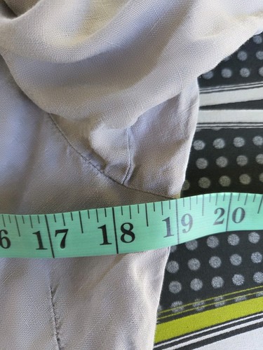 Transit Par Such Size 2 UK 10 Grey Linen Zip Down Jacket Lagenlook Buckle Detail - Picture 12 of 13