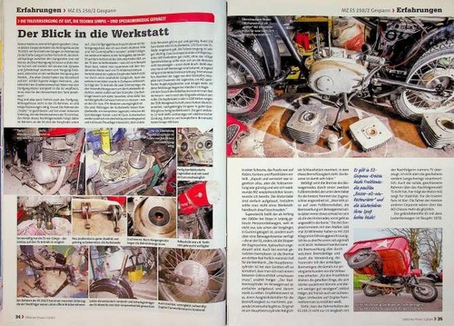 4) Oldtimer Praxis 03/2024 - MZ ES 250/2 Gespann in e - Moto Guzzi V7 Sport mit - Bild 2 von 3