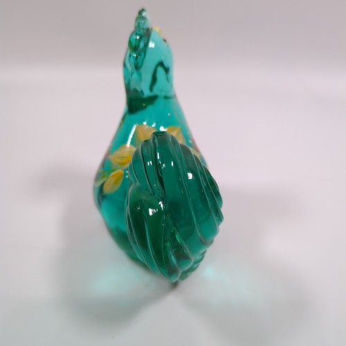 Fenton Aqua Blau Grün Glas Hahn Signiert C. Smith Top Zustand Sonnenblume - Bild 3 von 10