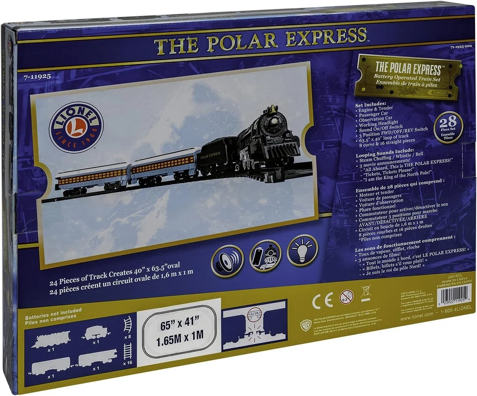 Lionel Polar Express Battery Operated Mini Model Train Set Standard, Multicolor, - Bild 2 von 4