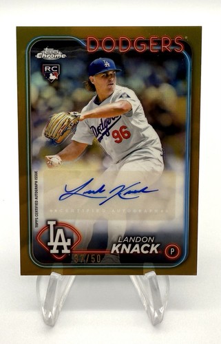 2024 Topps Chrome Update Landon Knack Gold Rookie Auto /50 LA Dodgers #AC-LK