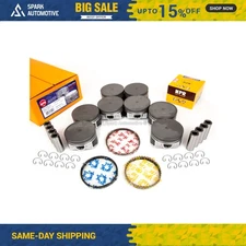 NPR Flat Top Pistons w/ Rings fit 04-09 Cadillac Chevrolet GM 4.8L 5.3L