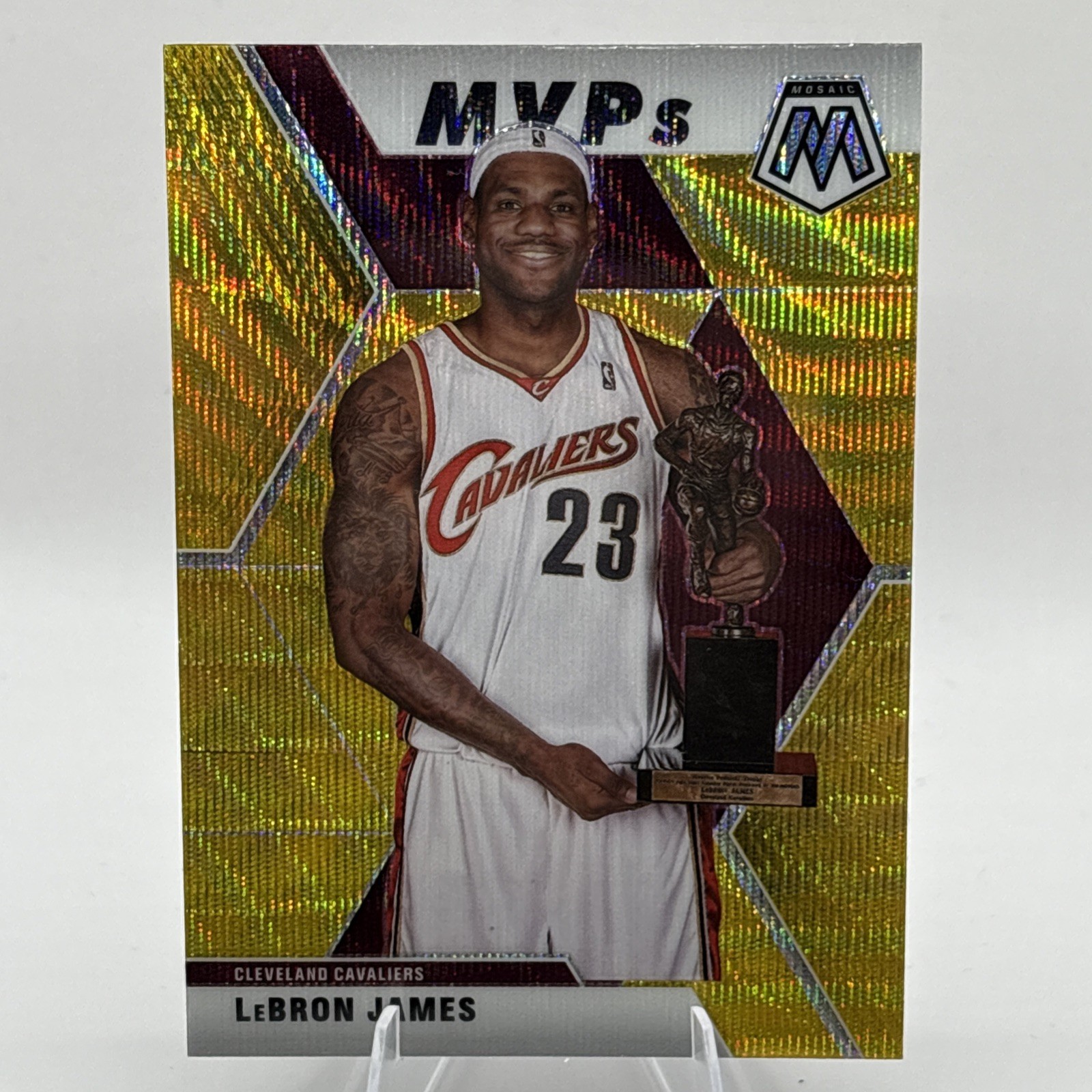 2019-20 Panini Mosaic LeBron James #298 Gold Wave MVPs