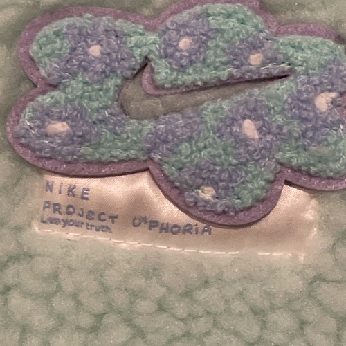 Nike Jacket Womens Size XL Mint Foam Project Uphoria Sherpa Fleece Floral Clouds - Picture 10 of 16