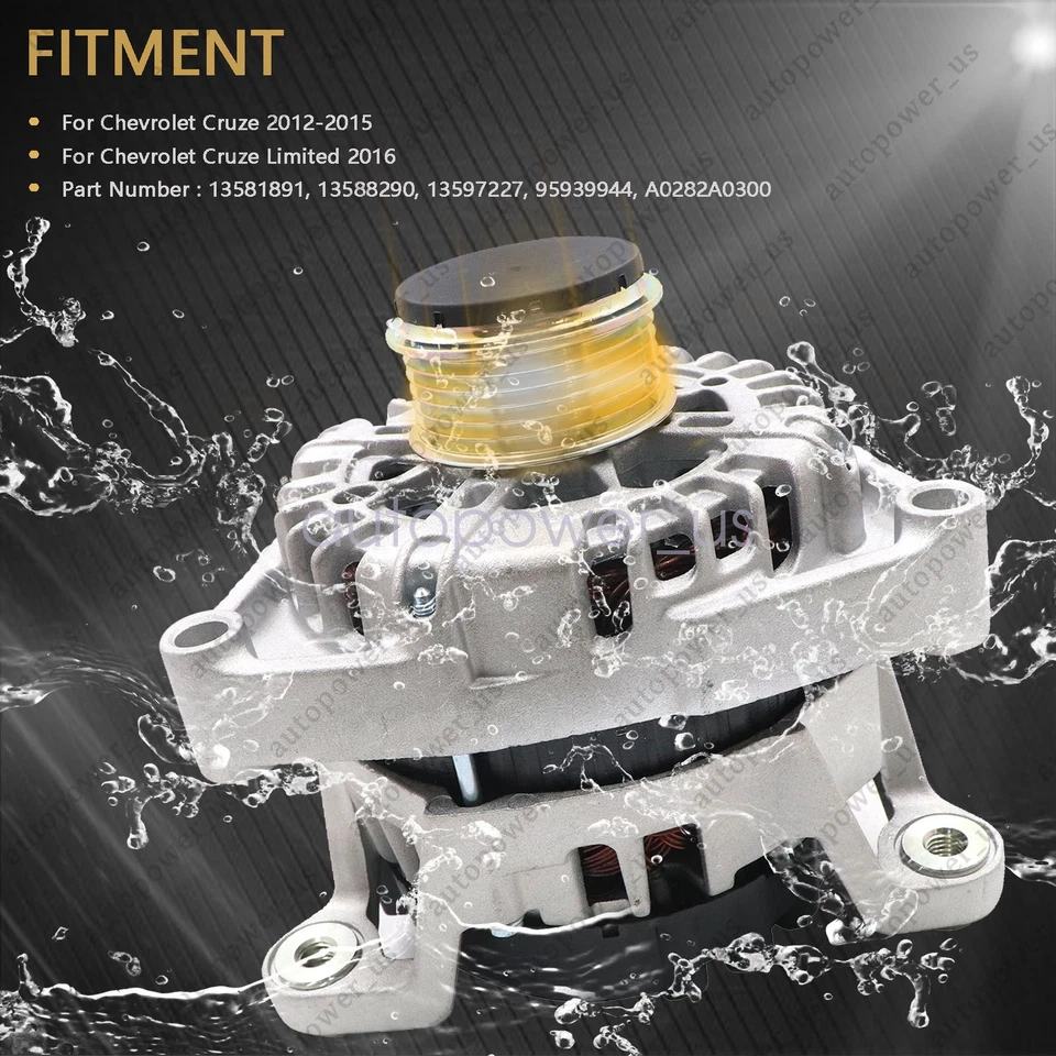 Alternador para Chevrolet Cruze L4 2012-2015 1,4 L 130 amperios 11654 13581891 13588290 Foto 3 de 4