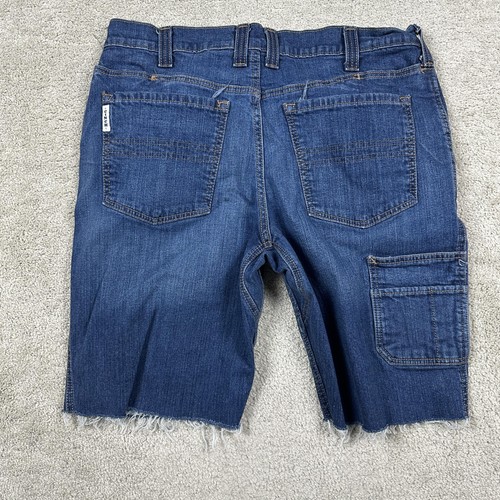 Cinch Carpenter Jean Shorts Mens 36 Blue Denim Workwear Distressed Cut Offs - Picture 9 of 14
