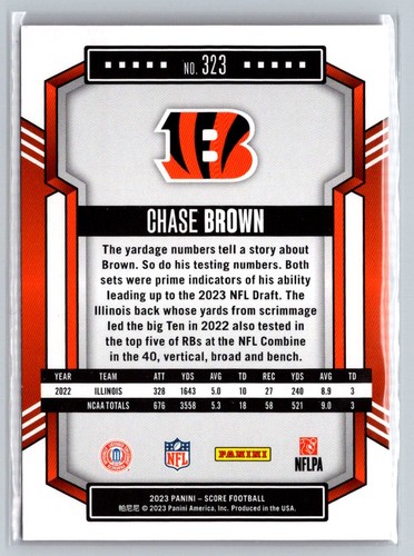 2023 Puntuación #323 Chase Marrón Rojo - Imagen 2 de 2