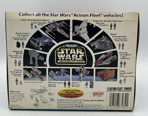 1996 NEU Micro Machines Star Wars Action Fleet DARTH VADER'S TIE FIGHTER mit Figuren - Bild 6 von 6