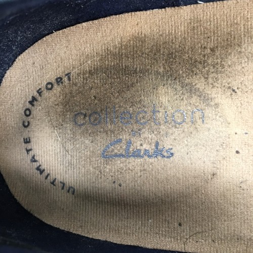 Scarpe Clarks donna 11 M Sara Poppy mocassino casual slip on tessuto blu - Foto 13 di 17