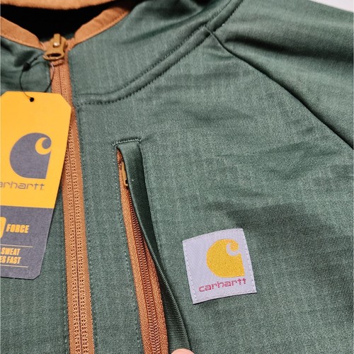 Felpa/felpa con cappuccio Carhartt ragazzo Force LS full zip nuova con etichetta - Foto 5 di 7