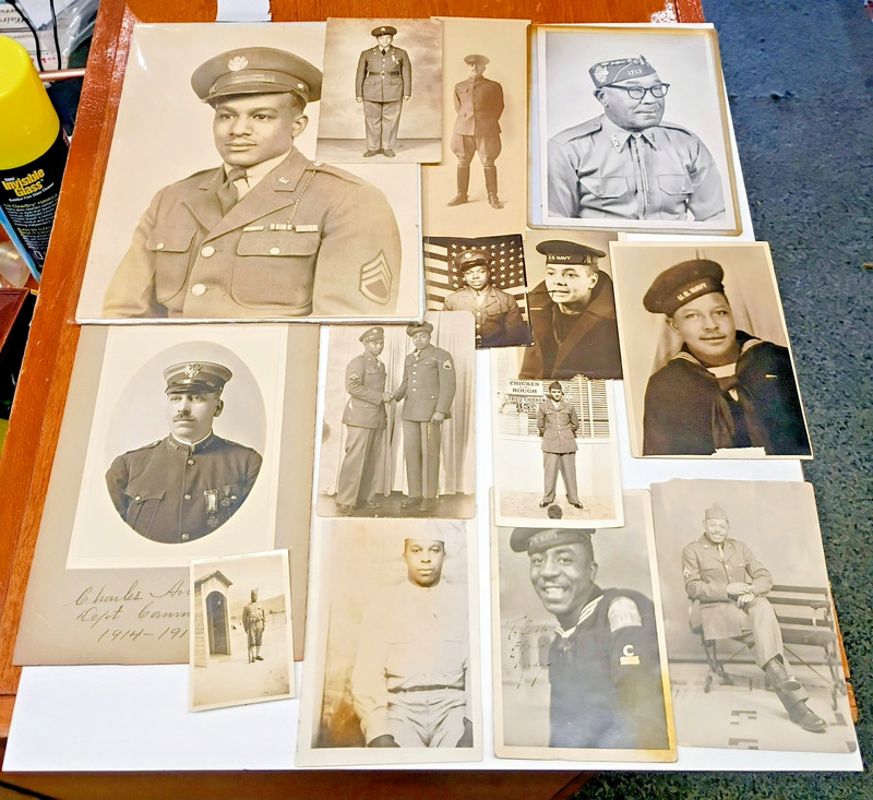Lot of 16 African American Military Photos