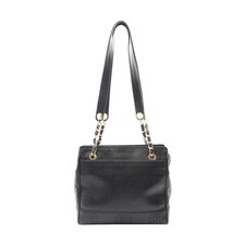 Chanel Triple Coco Mark Leather Tote Bag Women Black One Size