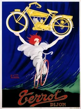 14245.Decor Poster.Home Room wall retro vintage art design.Golden bicycle ad