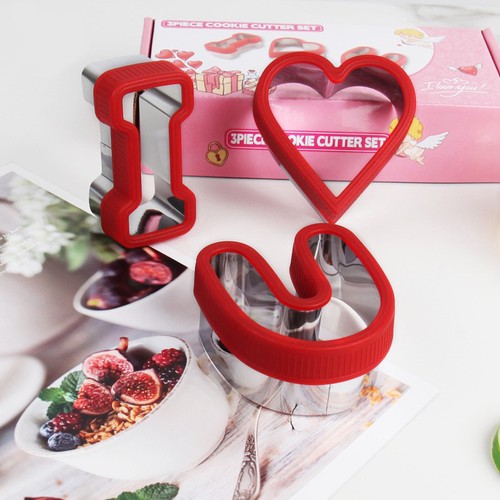 Liebesbrief beschriftet Ausstecher Brot Presse Set Fondant Tortendeko