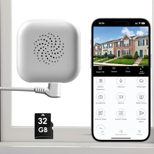 Cámara Ventana 3MP 2K, 5G/2.4GHz WiFi Cámaras Interior para Soporte de Seguridad en el Hogar - Imagen 1 de 8